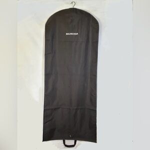 Balenciaga Extra Long Black Garment Bag with heavy duty chrome hanger.  63”x 25”